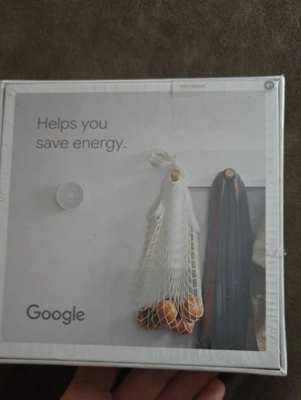 google Nest Thermostat - White with Multicolor Logo